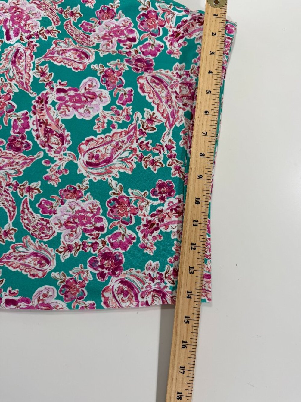 J.Crew Green Paisley Print Pencil Skirt - Picture 6 of 10